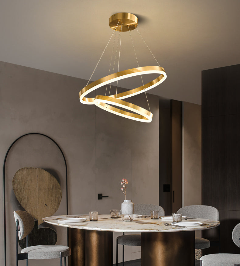 Nuevos accesorios de lámparas de lámpara de araña de oro modernas Luce de colgantes acrílico para sala de estar