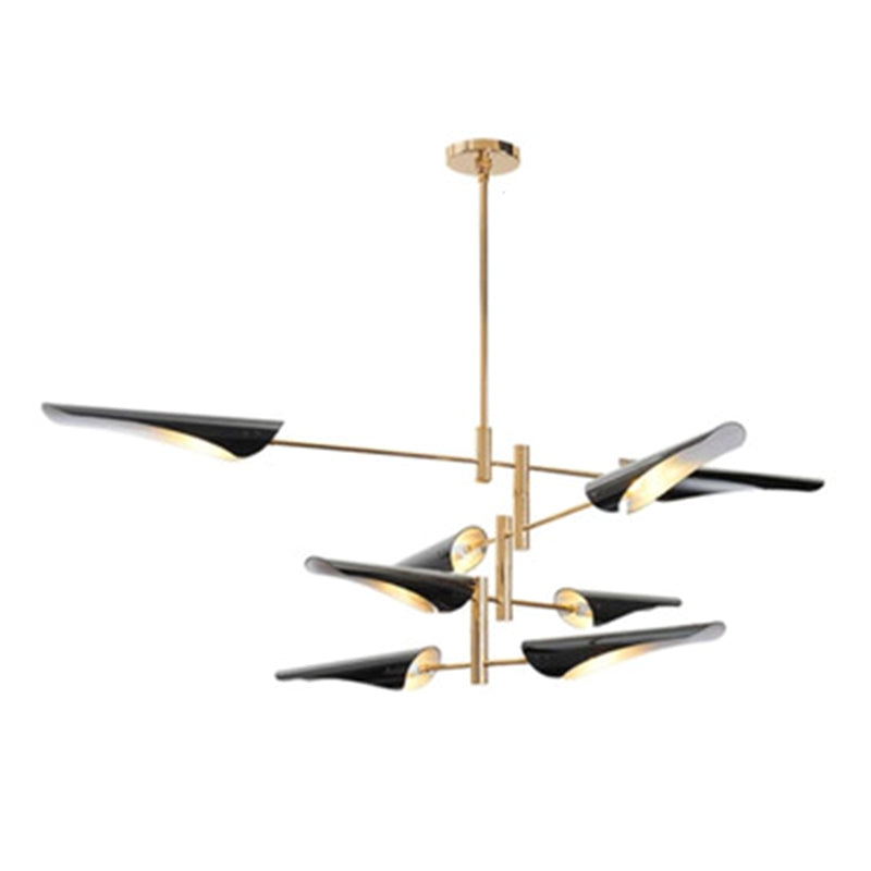 Metal de black metal moderno accesorios de iluminación de sputnik luces colgantes para sala de estar