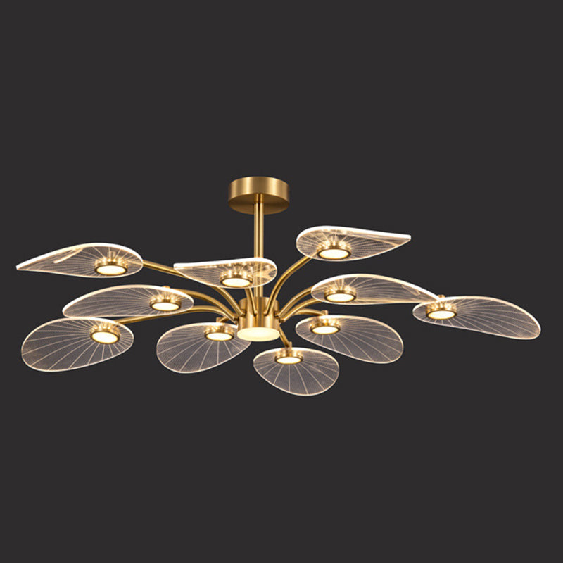 Luz de montaje semi rascuble de hoja acrílico acrílico simplicidad al ras del techo lámparas para dormitorio