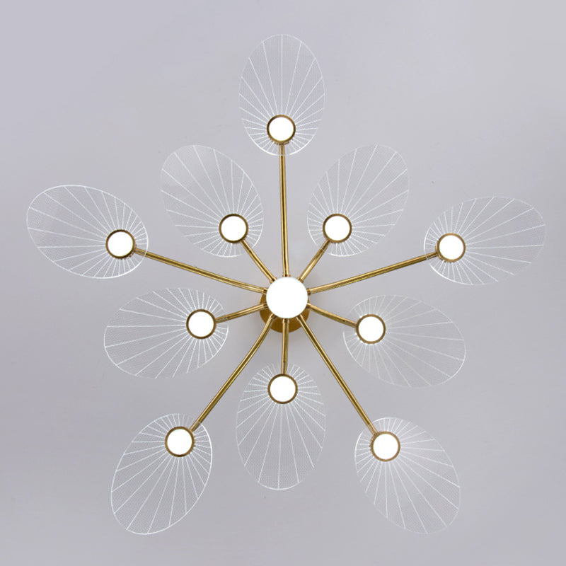 Luz de montaje semi rascuble de hoja acrílico acrílico simplicidad al ras del techo lámparas para dormitorio