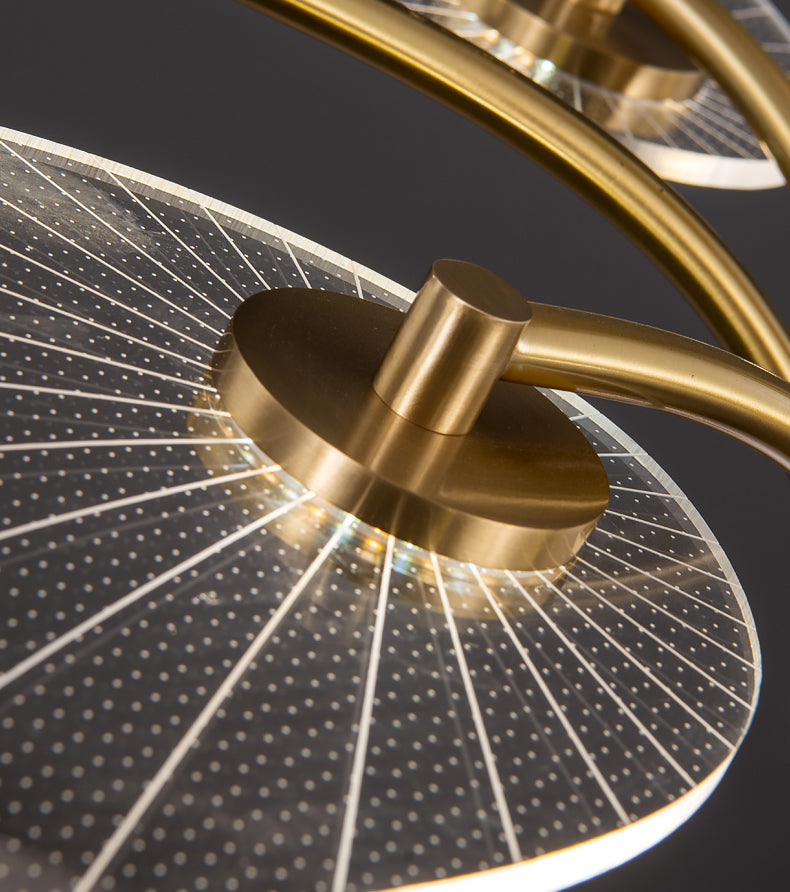 Luz de montaje semi rascuble de hoja acrílico acrílico simplicidad al ras del techo lámparas para dormitorio