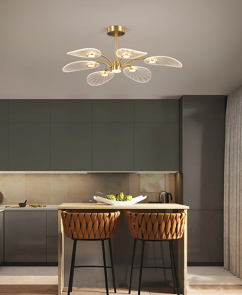 Luz de montaje semi rascuble de hoja acrílico acrílico simplicidad al ras del techo lámparas para dormitorio