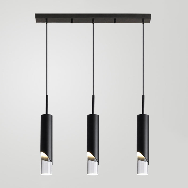 Cylinder Pendant Ceiling Light Minimalist Acrylic LED Hanging Pendant Light for Bedroom