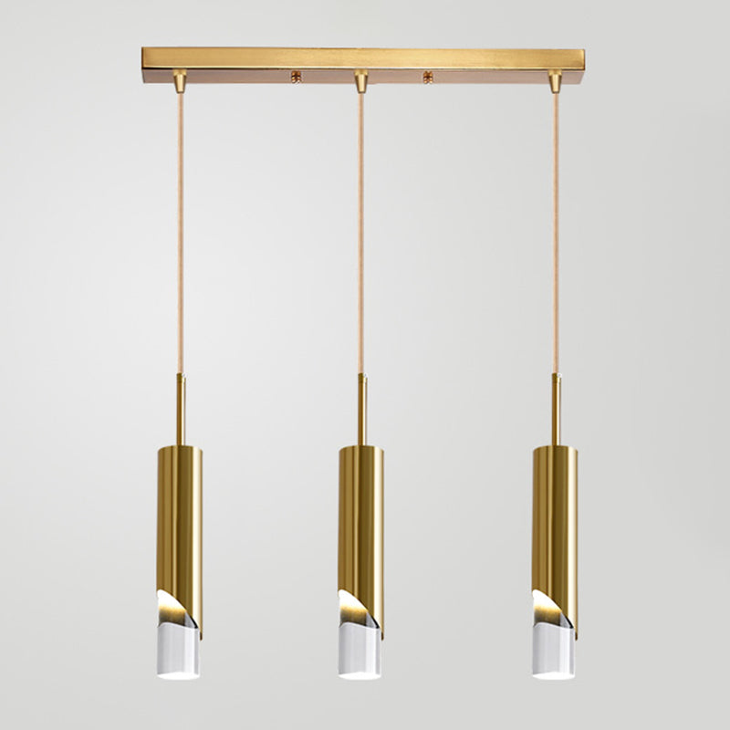 Cylinder Pendant Ceiling Light Minimalist Acrylic LED Hanging Pendant Light for Bedroom