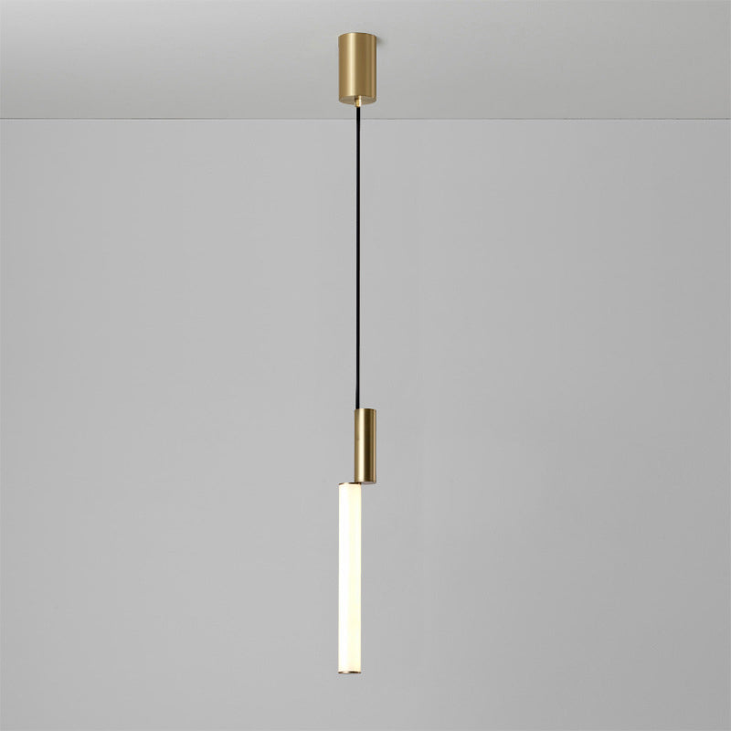 Cylindrical Hanging Ceiling Light Modern Acrylic LED Bedroom Suspended Lighting Fixture