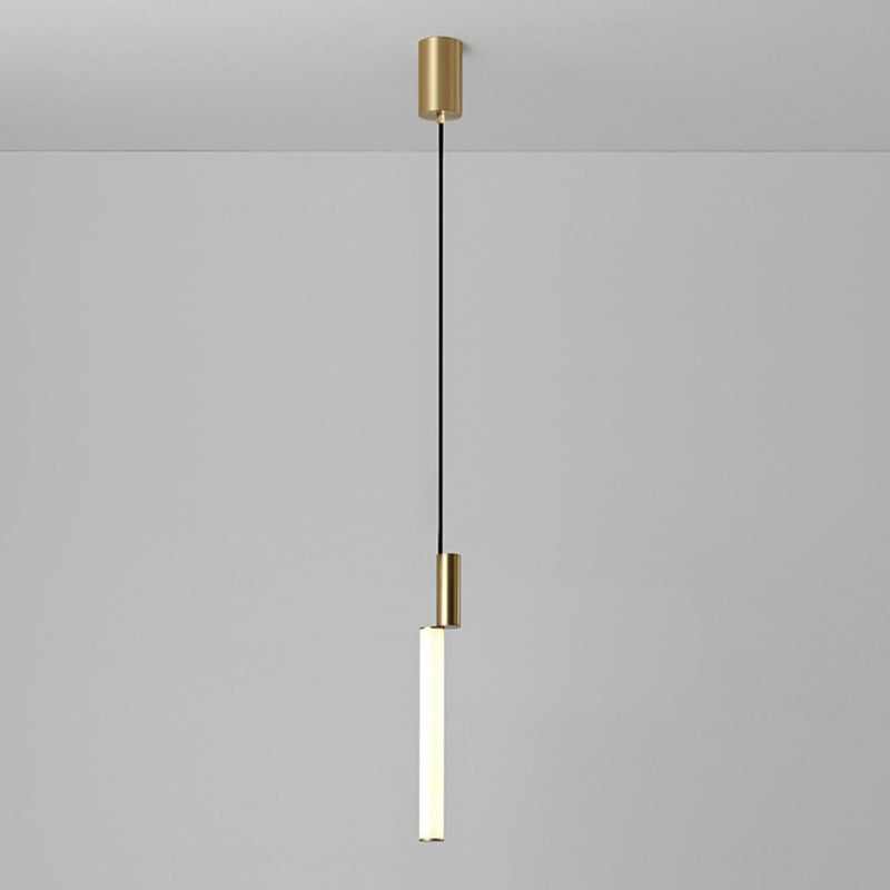 Cylindrical Hanging Ceiling Light Modern Acrylic LED Bedroom Suspended Lighting Fixture