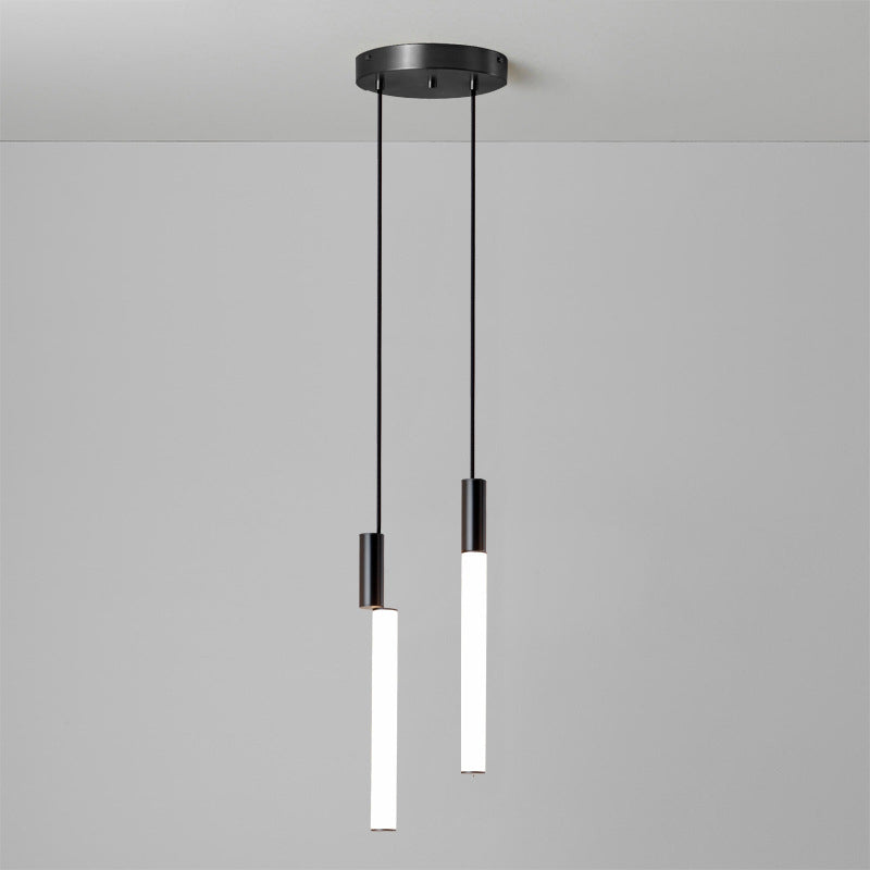 Cylindrical Hanging Ceiling Light Modern Acrylic LED Bedroom Suspended Lighting Fixture