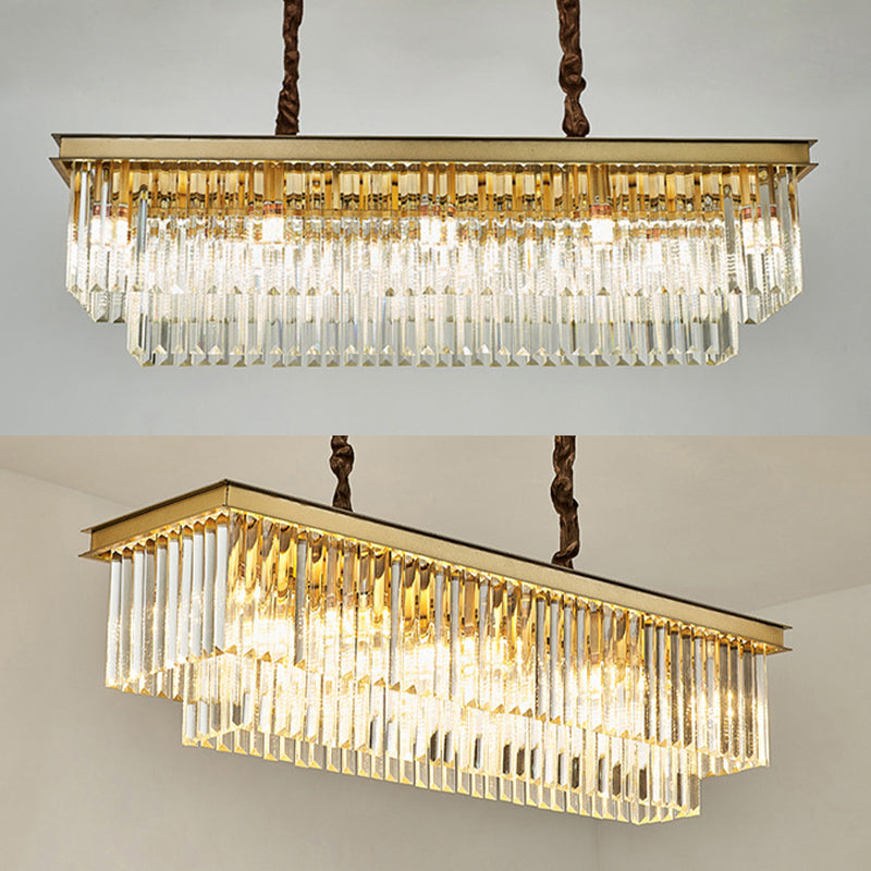 Lámpara de lámpara rectangular de la isla rectangular