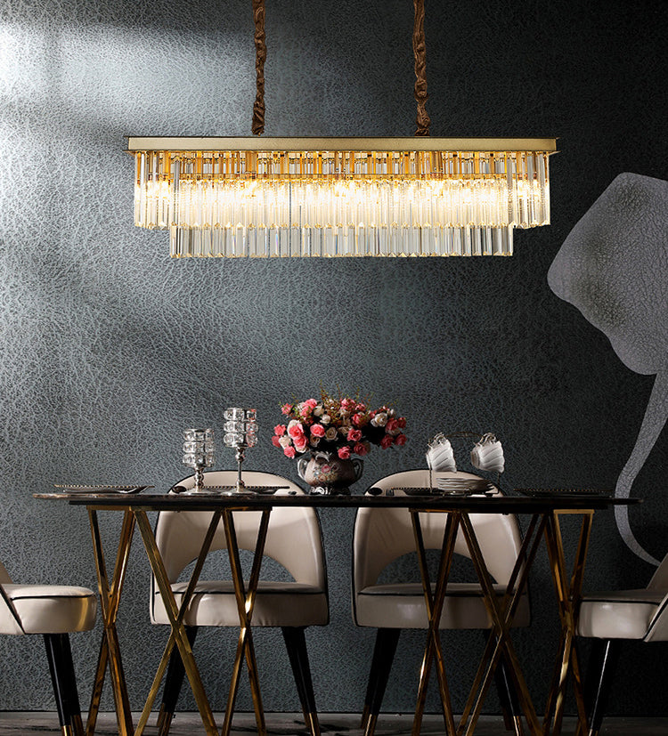 Lámpara de lámpara rectangular de la isla rectangular