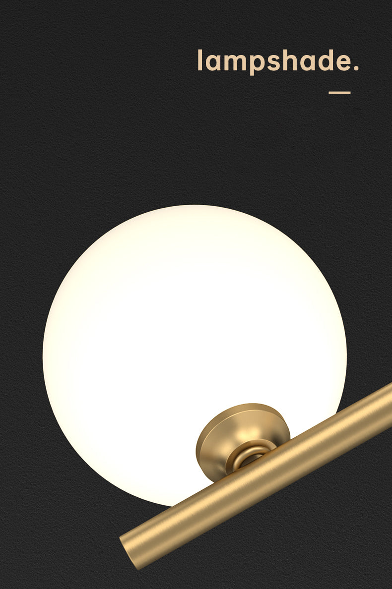 Partido de iluminación de la isla esférica Luz colgante de la isla de vidrio nórdico para comedor