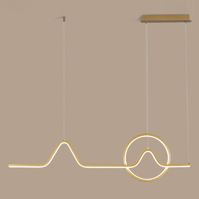 Luz de la isla colgante sombreada de metal Simplicidad estilo LED LIGHTIVE para comedor para comedor