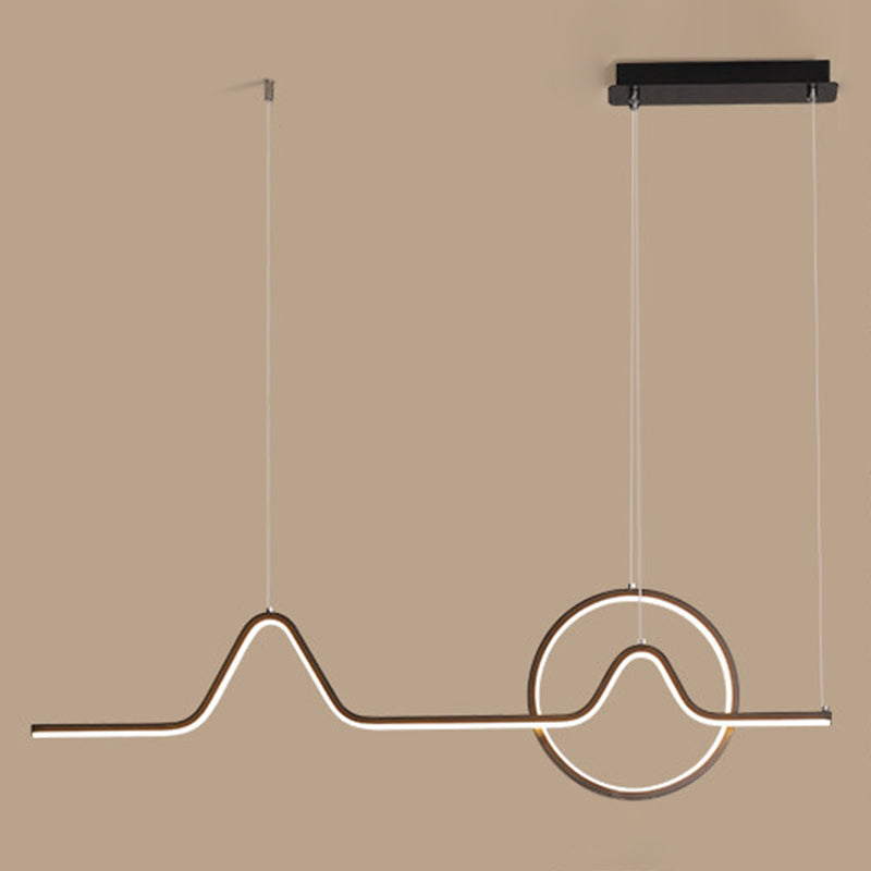 Luz de la isla colgante sombreada de metal Simplicidad estilo LED LIGHTIVE para comedor para comedor