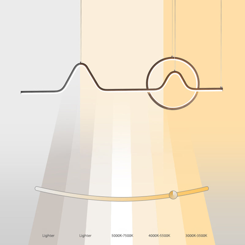 Luz de la isla colgante sombreada de metal Simplicidad estilo LED LIGHTIVE para comedor para comedor
