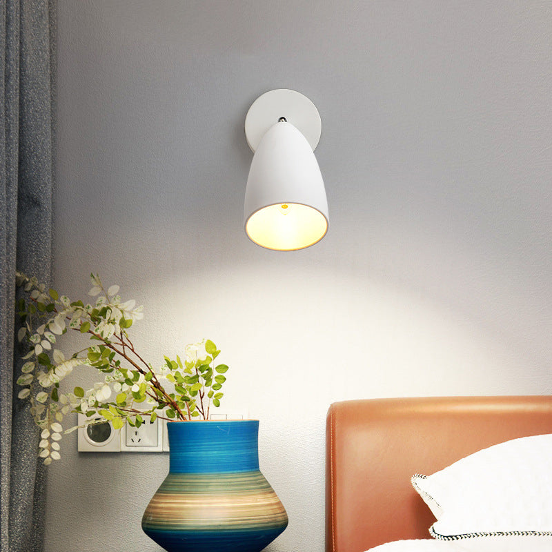 Contemporary Style Conical Wall Mounted Light Metal Bedroom Wall Mounted Lighting