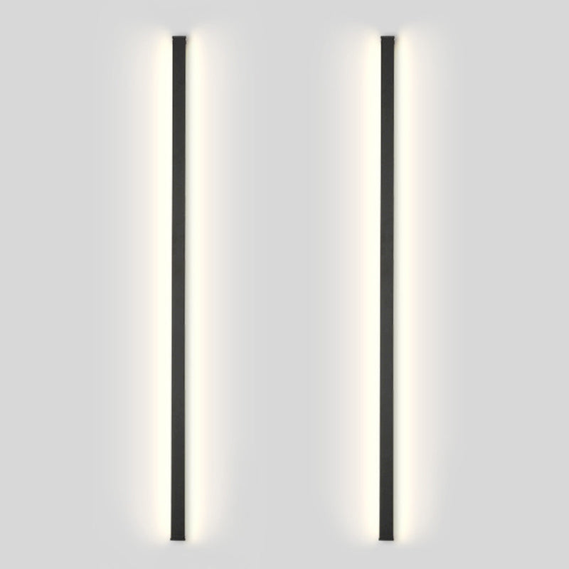 Metal Linear Wall Sconce Lighting Minimalist-Style LED Sconce Light Fixture in Black