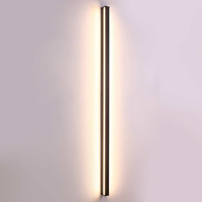 Metal Linear Wall Sconce Lighting Minimalist-Style LED Sconce Light Fixture in Black