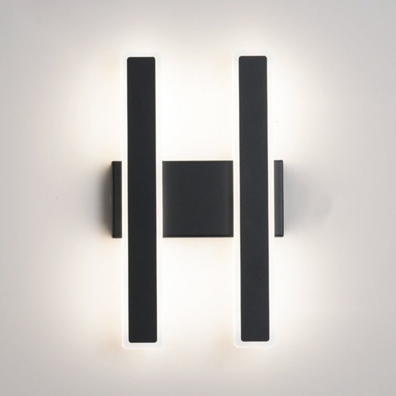 Living Room LED Sconce Light Fixture Nordic Wall Sconce Lighting with Rectangle Metal Shade