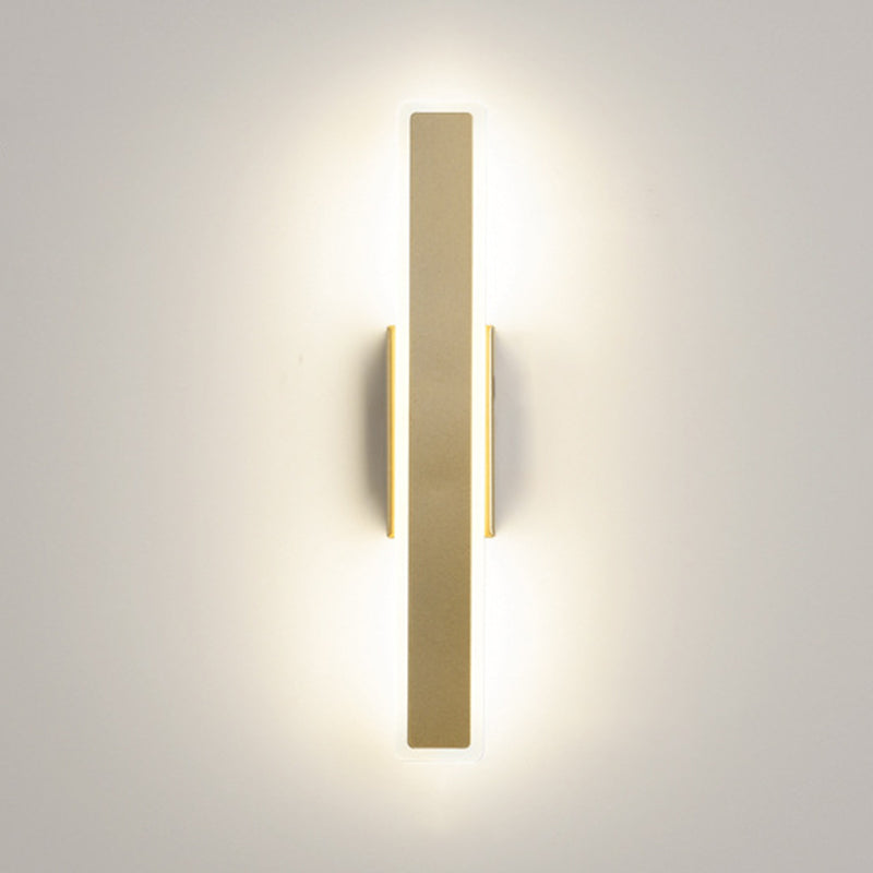 Living Room LED Sconce Light Fixture Nordic Wall Sconce Lighting with Rectangle Metal Shade