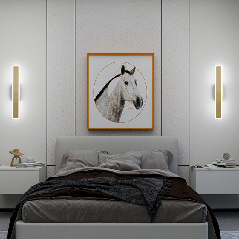 Living Room LED Sconce Light Fixture Nordic Wall Sconce Lighting with Rectangle Metal Shade