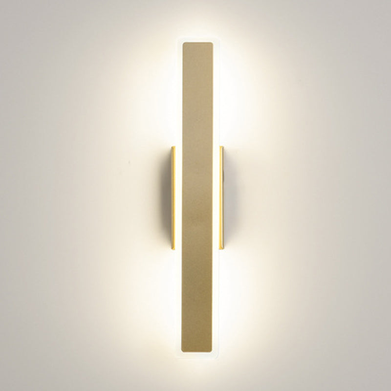 Living Room LED Sconce Light Fixture Nordic Wall Sconce Lighting with Rectangle Metal Shade