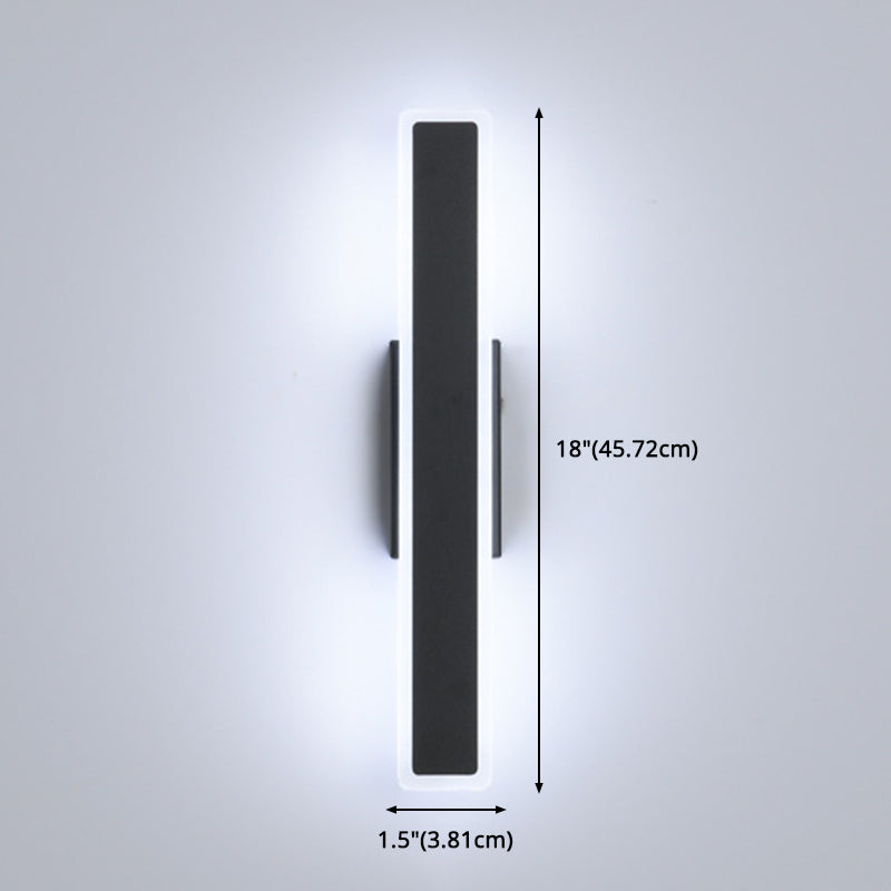 Living Room LED Sconce Light Fixture Nordic Wall Sconce Lighting with Rectangle Metal Shade