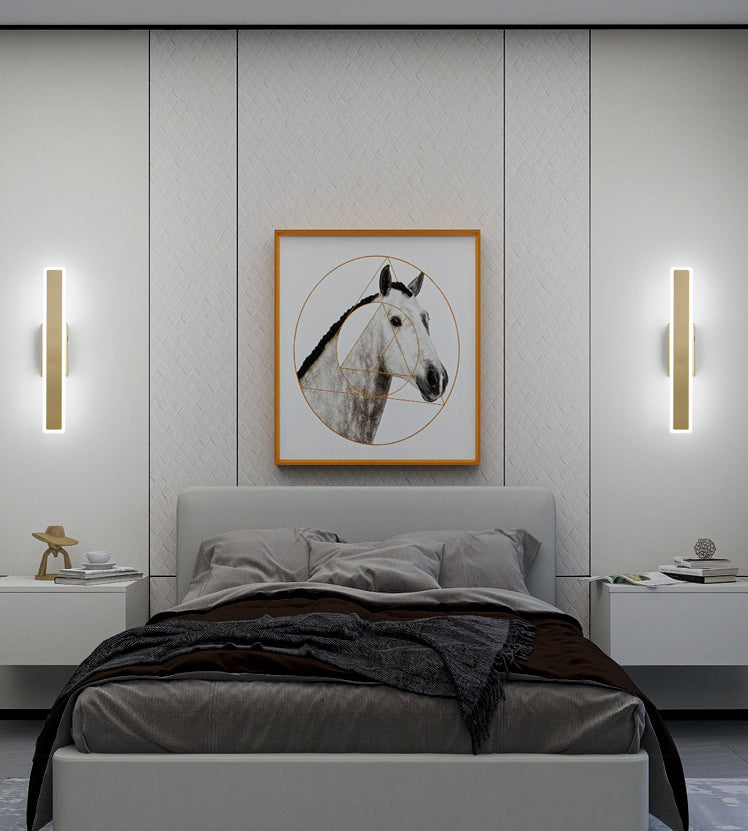 Living Room LED Sconce Light Fixture Nordic Wall Sconce Lighting with Rectangle Metal Shade