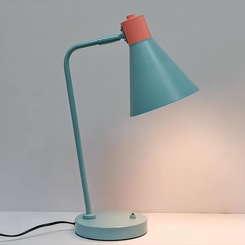 Macinoso de tono de cono giratoria de metal Luz Macaron 1 Cabeza de color azul claro y rosa Luz de estudio