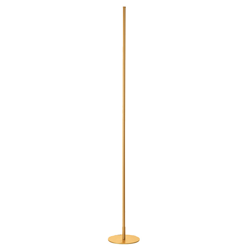 Slim Rod Shaped Standing Lamp Simplicity Metal Living Room LED Floor Light with Foot Switch