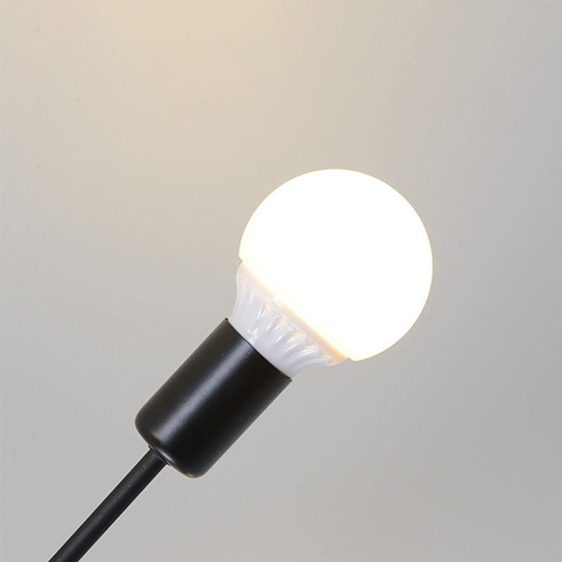 Spoutnik Semi-Flush Mount Light Fixture Industrial Metallic Ceiling Mount Chandelier for Bedroom