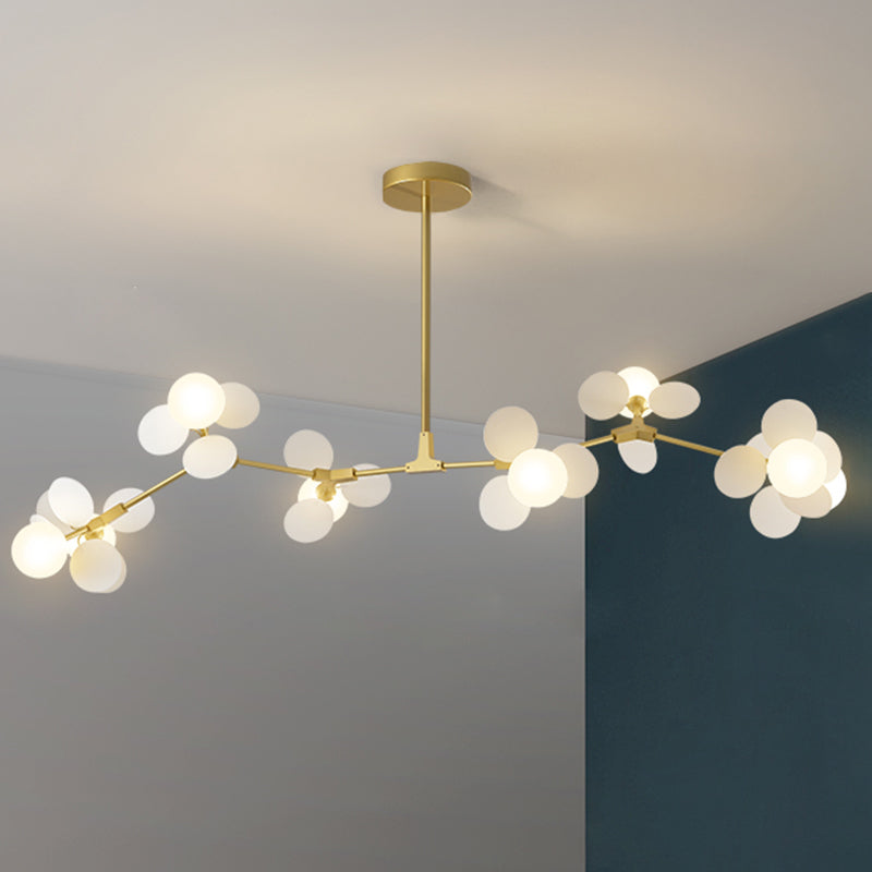 Bubbly Island Chandelier Light Minimalist Glass Island Light para dormitorio