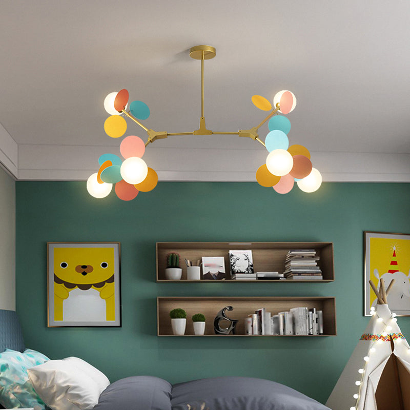 Bubbly Island Chandelier Light Minimalist Glass Island Light para dormitorio