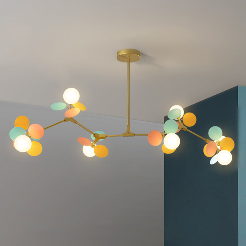 Bubbly Island Chandelier Light Minimalist Glass Island Light para dormitorio