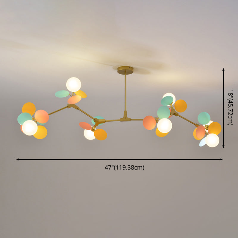 Bubbly Island Chandelier Light Minimalist Glass Island Light para dormitorio