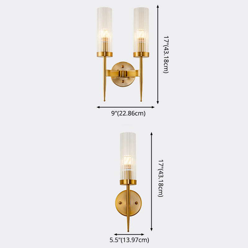 Pure Glass Wall Sconce in Modern Creative Style Wrought Iron Wall Lamp for Living Room