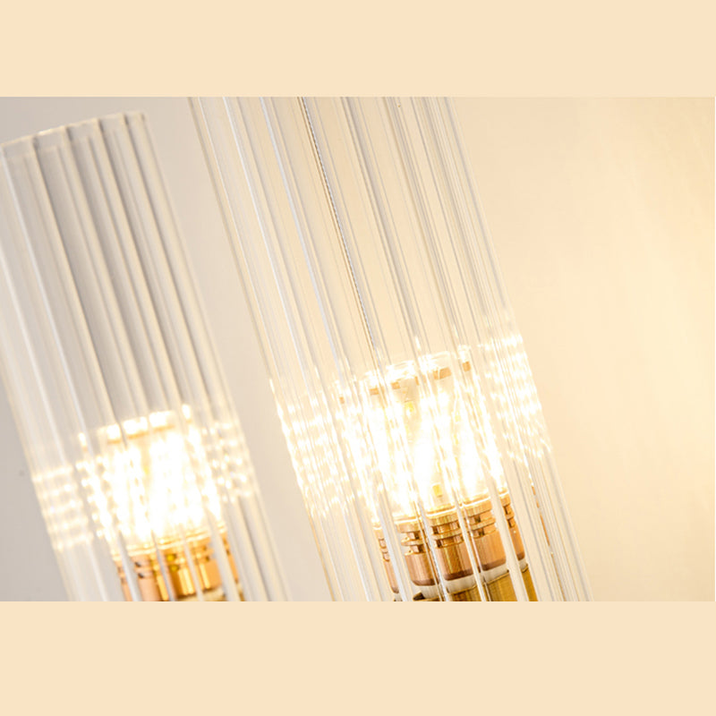 Pure Glass Wall Sconce in Modern Creative Style Wrought Iron Wall Lamp for Living Room