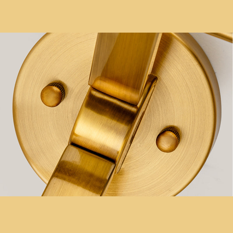 Pure Glass Wall Sconce in Modern Creative Style Wrought Iron Wall Lamp for Living Room