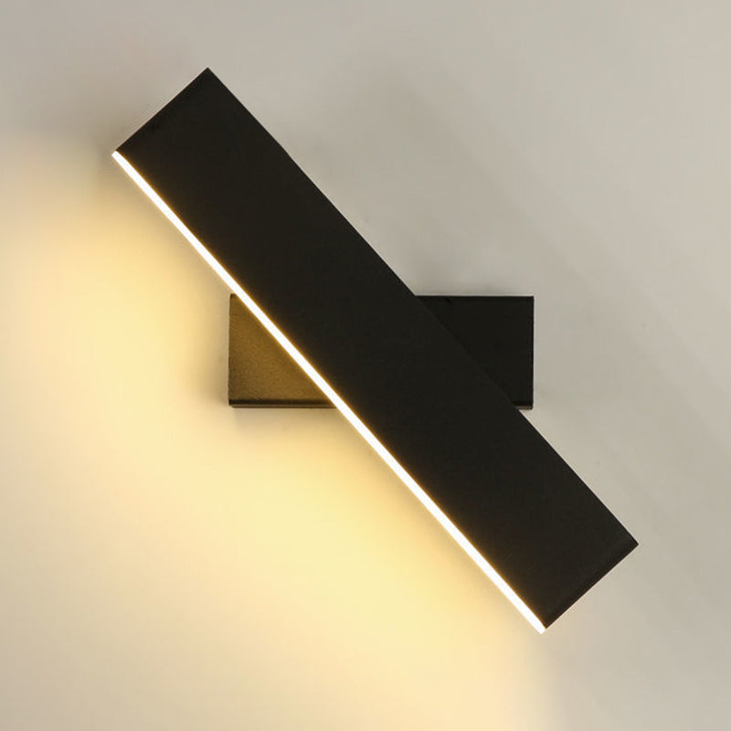 Rectangular LED Rotatable Wall Sconce in Modern Concise Style Wrought Iron Wall Lamp with Acrylic Shade