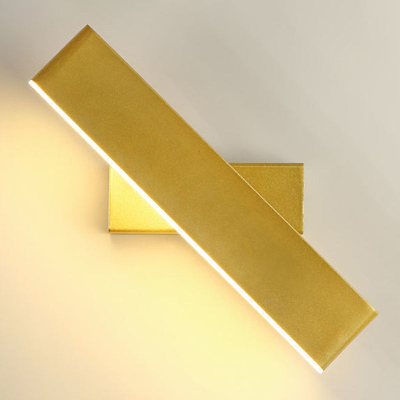 Rectangular LED Rotatable Wall Sconce in Modern Concise Style Wrought Iron Wall Lamp with Acrylic Shade
