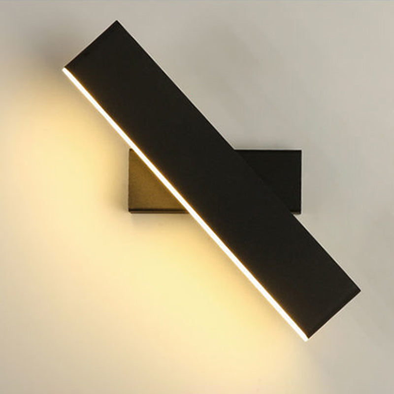 Rectangular LED Rotatable Wall Sconce in Modern Concise Style Wrought Iron Wall Lamp with Acrylic Shade