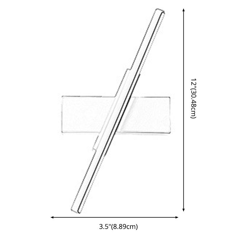 Lámpara de pared LED rectangular de aluminio en simplicidad moderna de hierro forjado aplastador de pared giratoria con sombra de silicona