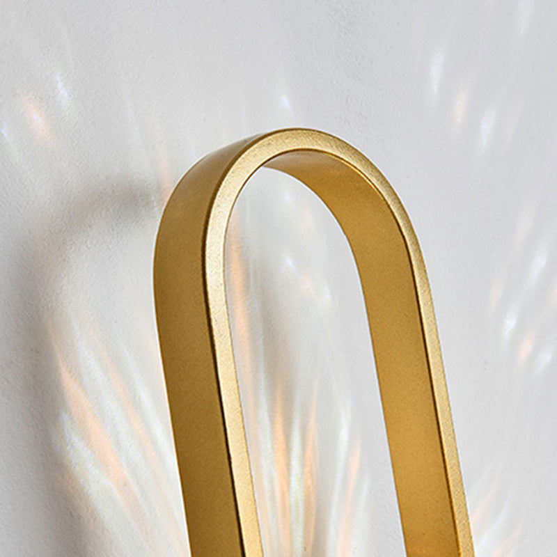 Glass Globe Wall Sconce in Modern Simplicity Wrought Iron Wall Lamp for Interior Spaces