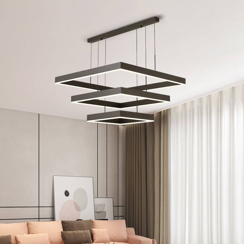 New Modern Metal LED Hanging Lamp Kit Three-tier Pendant Lighting Fixtures for Living Room