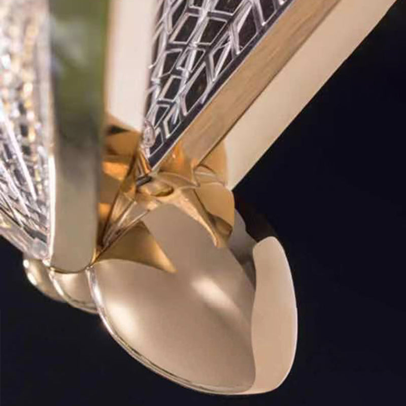 Goud metaal Nieuw modern hangende plafondlichtvlinder 1 licht hanglampje voor slaapkamer