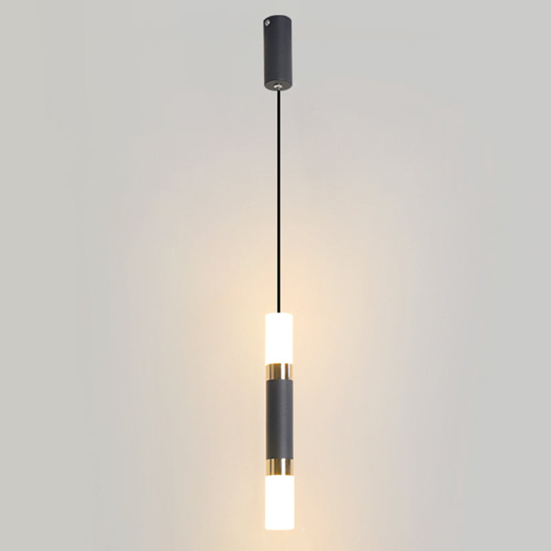 Eigentijdse LED 1-licht plafond hanger licht acryl lineaire hangende lamp voor woonkamer