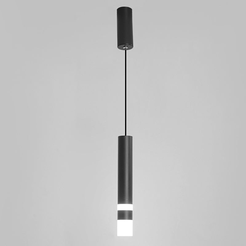 Eigentijdse LED 1-licht plafond hanger licht acryl lineaire hangende lamp voor woonkamer