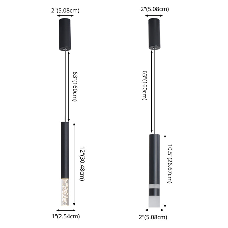 Eigentijdse LED 1-licht plafond hanger licht acryl lineaire hangende lamp voor woonkamer