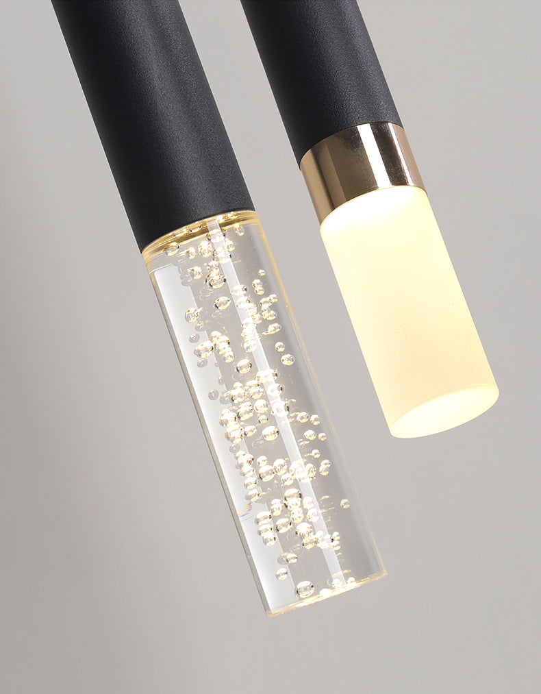 Eigentijdse LED 1-licht plafond hanger licht acryl lineaire hangende lamp voor woonkamer