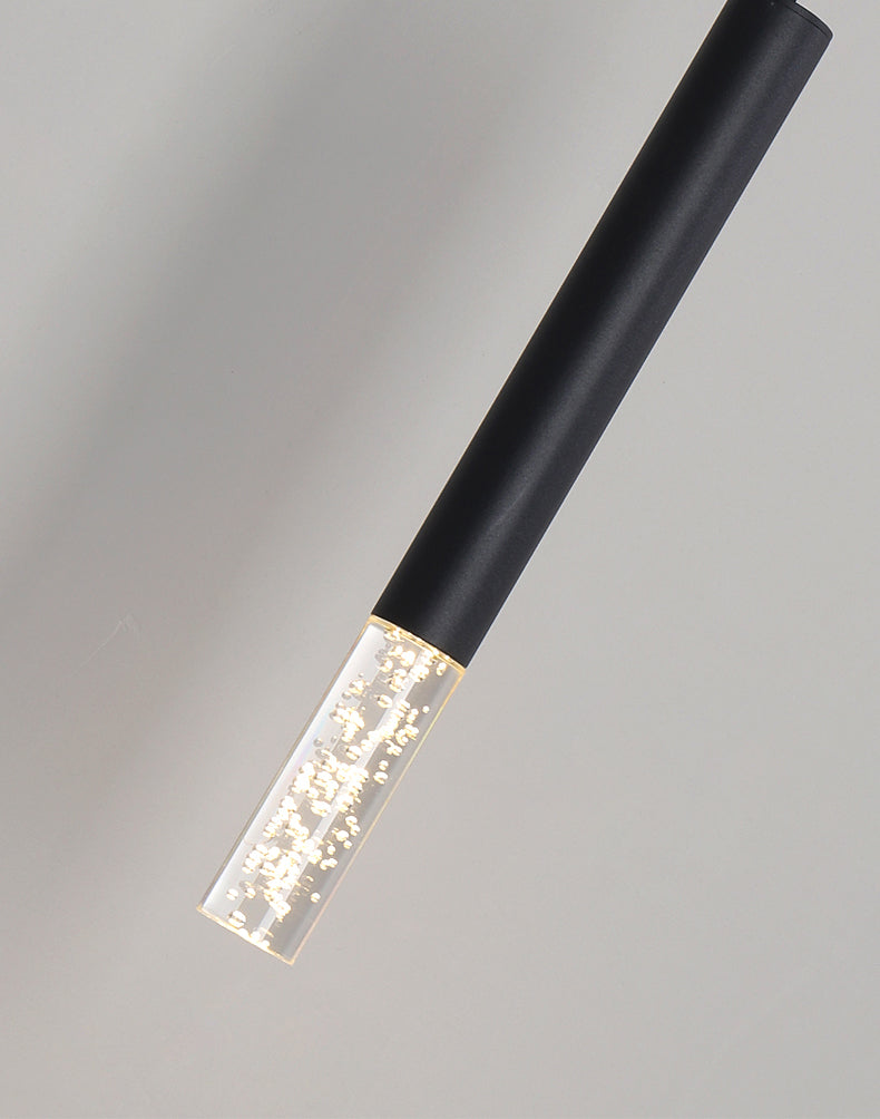 Eigentijdse LED 1-licht plafond hanger licht acryl lineaire hangende lamp voor woonkamer