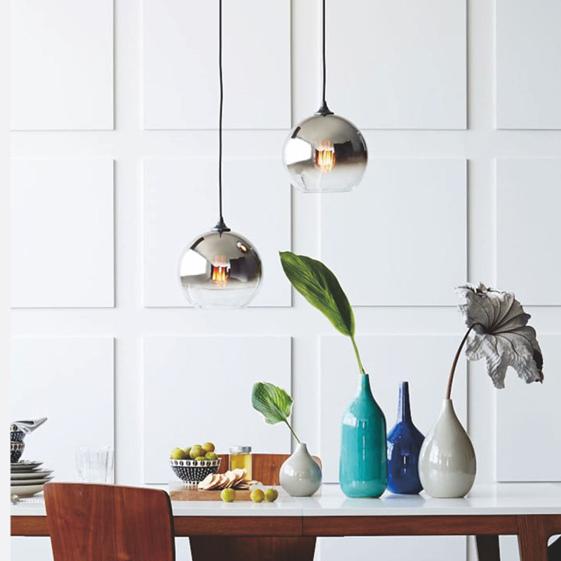 1-Licht-Glas-HABE-Beleuchtungsbehandlung Minimalismus Anhänger Lichtkit für Esszimmer