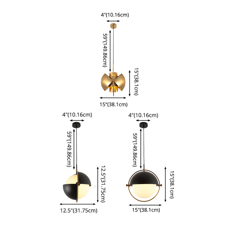 Iron Iron Contemporary sospeso a sospensione Light 1 ciondolo a 1 luce per sala da pranzo